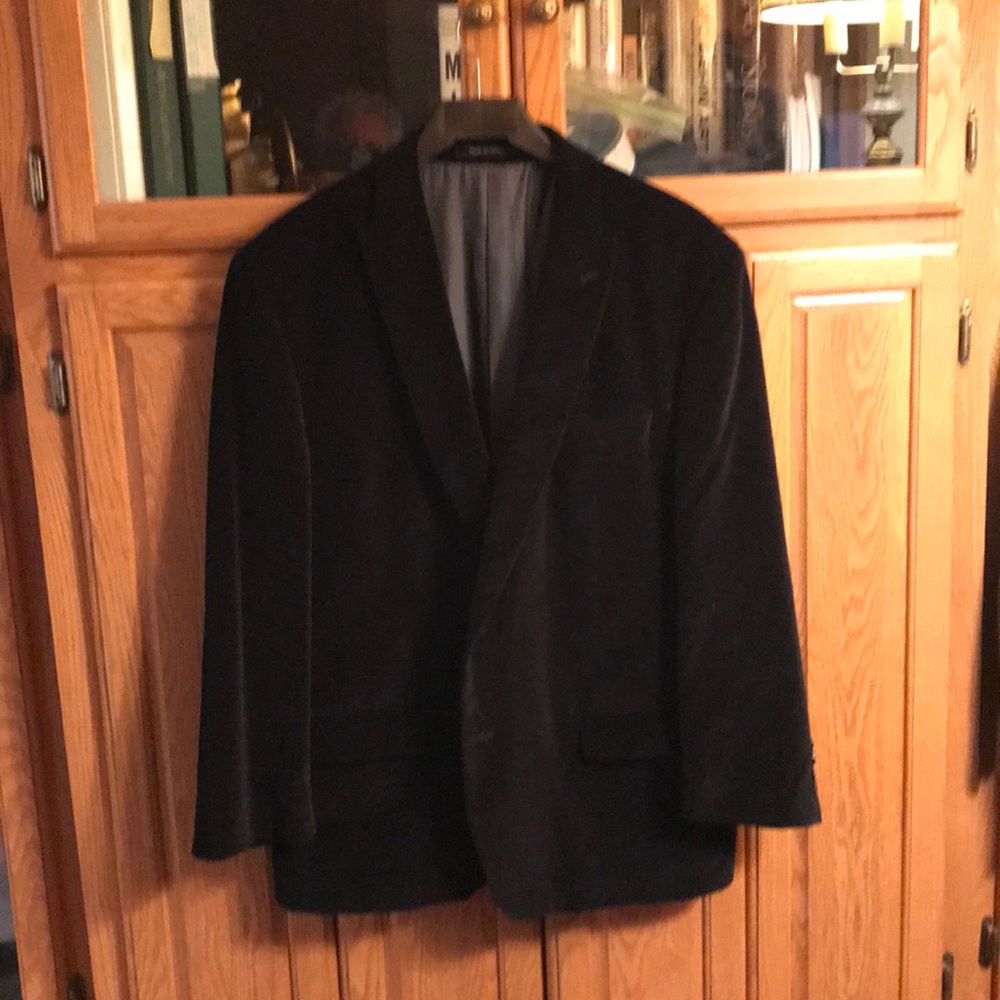 Black velvet dinner jacket/blazer by Calvin Klein